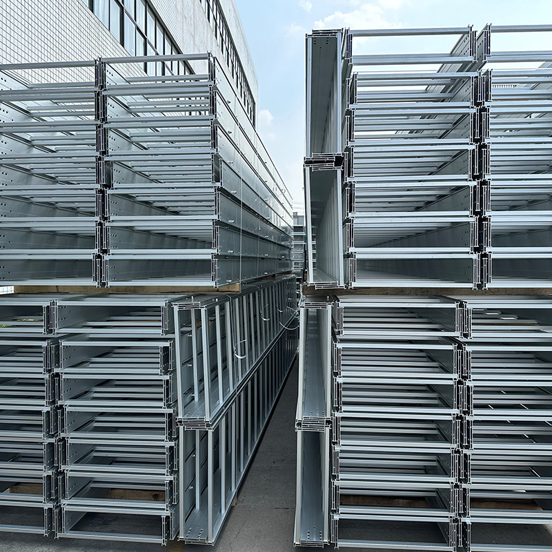 Aluminium dubbele ladderkabellade